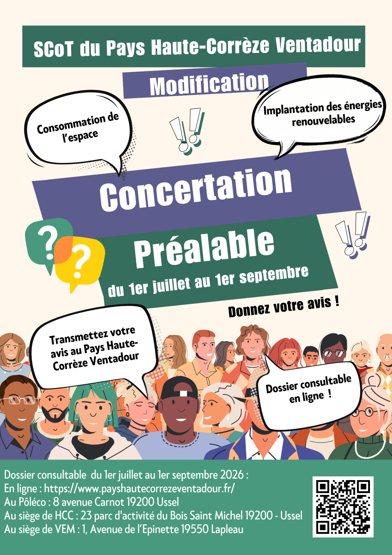 Affiche concertation prealable